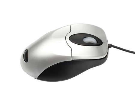 mouse isolated over white backgroundの写真素材