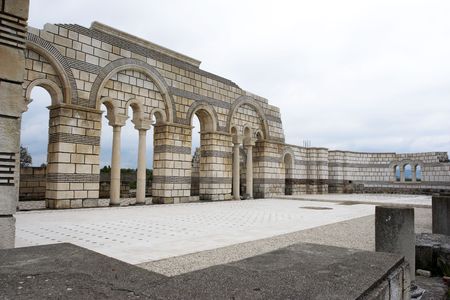 The Great Basilica at the first Bulgarian capital, Pliskaの写真素材