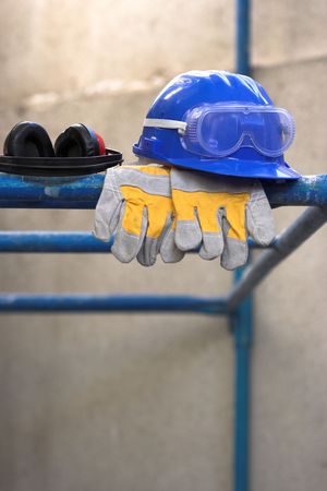 Safety gear kit close upの写真素材