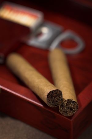 cigars, close up shallow dof
