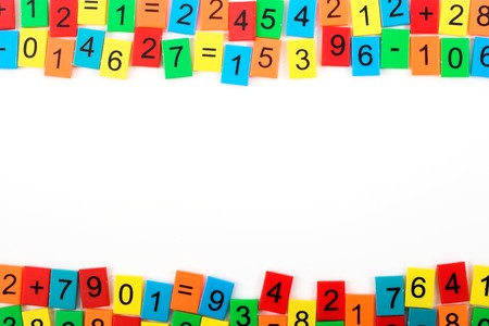 Mathematical frame with color numbersの写真素材