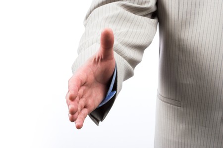 Business man ready for a handshakeの写真素材