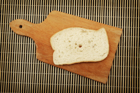 slice of bread on a kitchen board
