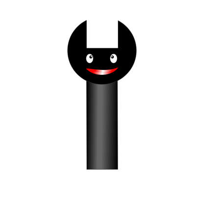 Illustration Vector Graphic of key tool with smile face expressionwith black color is perfect for handy industry and etc.のイラスト素材