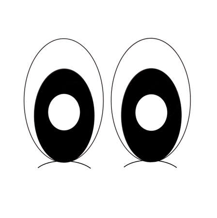 Eye's Illustration vector graphic with flat expression is perfect for animation project what's need one part of the face such as eye, and perfect for cartoon project and etc.の写真素材