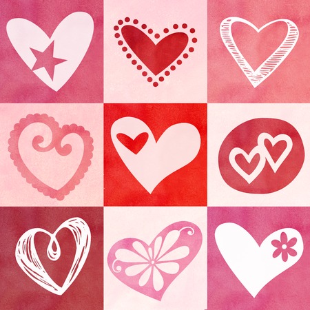 Textured heart background that could be repeated for more design effects の写真素材
