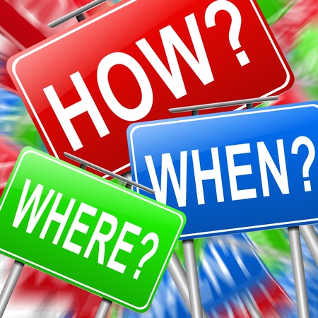 Abstract style illustration depicting signs with a confusion concept.