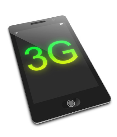 Illustration depicting a phone with a 3G concept.の写真素材