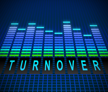 Illusration depicting graphic equalizer levels with a turnover concept.の写真素材