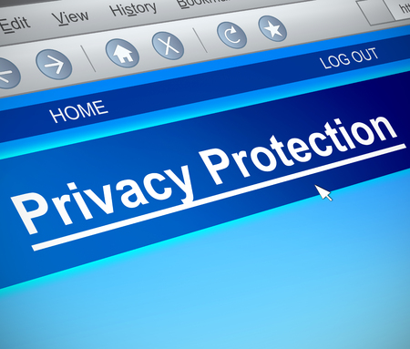 3d Illustration depicting a computer screen capture with a privacy protection concept.の写真素材