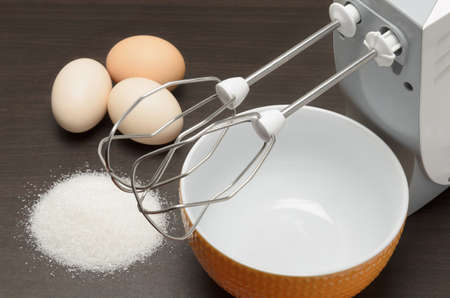 ingredients for cupcake meringueの写真素材