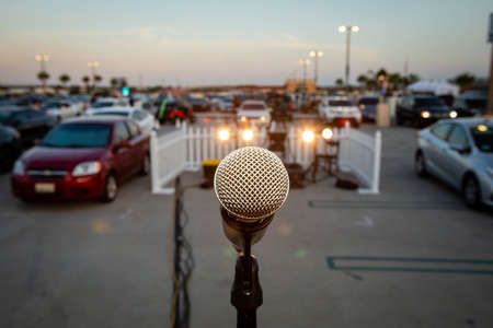 Drive In Comedy Show During Covid Pandemic USAの写真素材