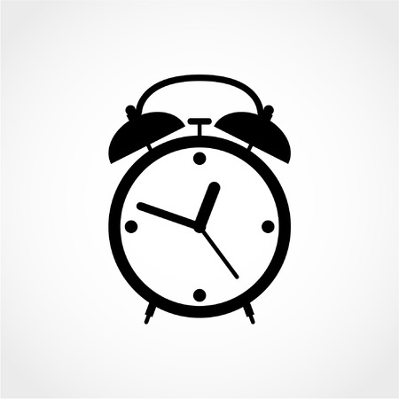 Alarm clock Icon Isolated on White Backgroundのイラスト素材