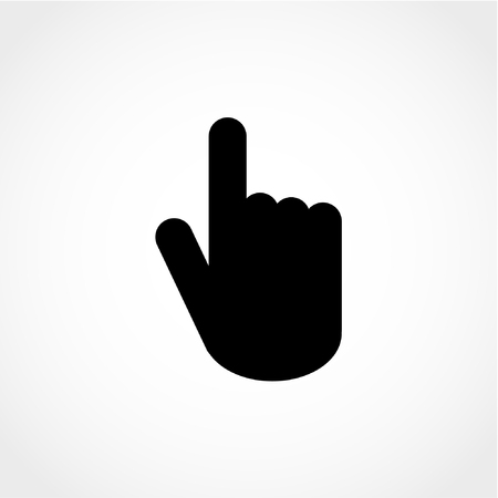 Press button. Click here hand sign Icon Isolated on White Backgroundのイラスト素材