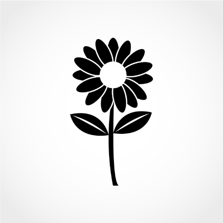 Flower Icon Isolated on White Backgroundのイラスト素材