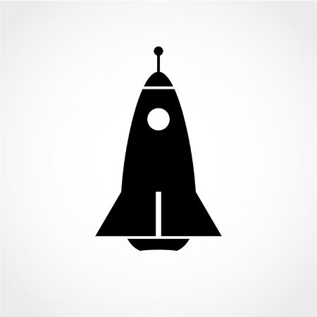 Rocket Icon Isolated on White Backgroundのイラスト素材