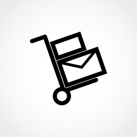 Handcart Icon Isolated on White Backgroundのイラスト素材