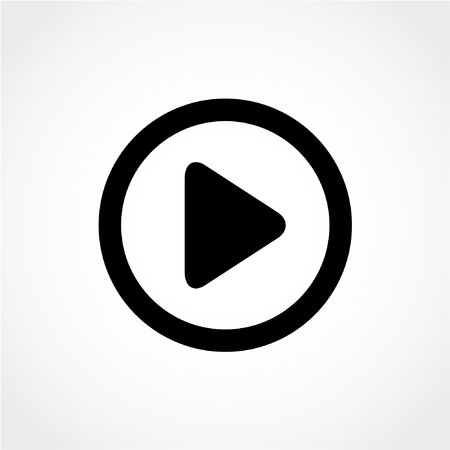 Play Icon Isolated on White Backgroundのイラスト素材