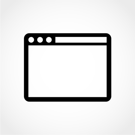 Browser Icon Isolated on White Backgroundのイラスト素材
