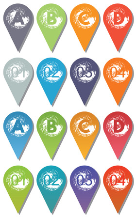 Collection of infographics elements. #14. Can be used for banners, presentations, websites, brochures, diagrams, graphs, flyers, number options etc.のイラスト素材