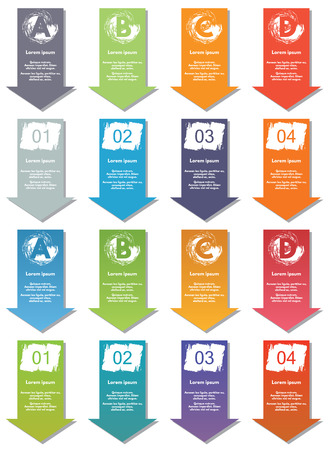 Collection of infographics elements. #15. Can be used for banners, presentations, websites, brochures, diagrams, graphs, flyers, number options etc.のイラスト素材