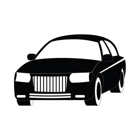 Car image. Sports car. Silhouette.のイラスト素材