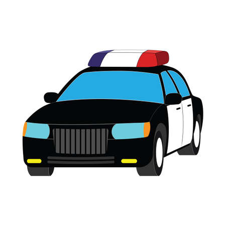 Police car. Patrol car. Police transport.のイラスト素材