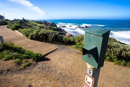 Postbox near the coastの写真素材
