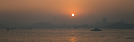 Sunset by the seaの写真素材