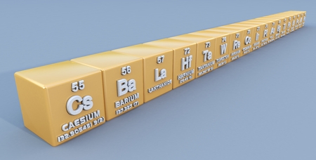 Periodic table 6th periodの写真素材