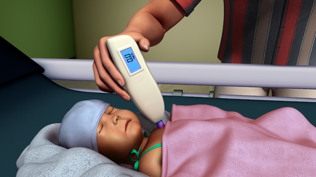 Jaundice in the new bornの写真素材