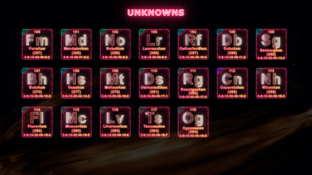 Modern Periodic Table Elementsの写真素材