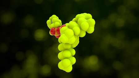 Vitamin K (Vitamin K) molecule. 3D illustrationの写真素材