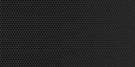 Black metal texture steel background.Black hexagon grid background.のイラスト素材