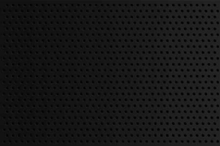 Black metal texture steel background.Perforated sheet metal.ark black Geometric grid background.のイラスト素材