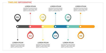 Horizontal timeline template,Timeline infographic.のイラスト素材