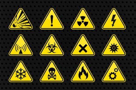 collection of warning signs.のイラスト素材