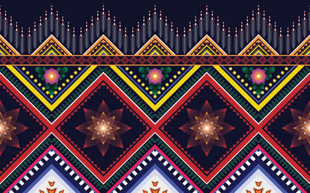 Geometric ethnic pattern vector background. seamless pattern traditional,Design for background,...