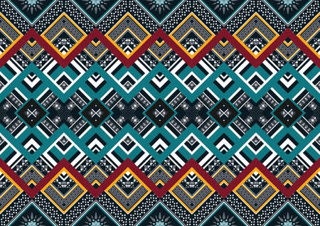 Geometric ethnic pattern vector background. seamless pattern traditional,Design for background,...
