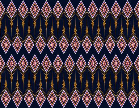 Geometric ethnic pattern vector background. seamless pattern traditional, Design for background, wallpaper, Batik, fabric, carpet, clothing, wrapping, and textile. ethnic pattern illustration.のイラスト素材