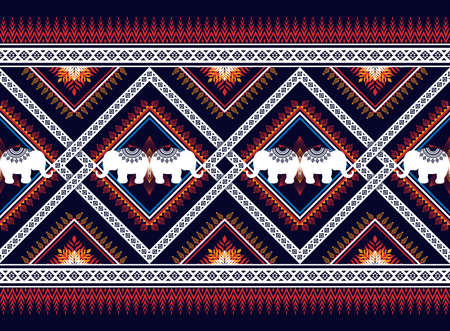 Colorful Ikat ethnic pattern vector background. seamless ikat pattern traditional, Design for...