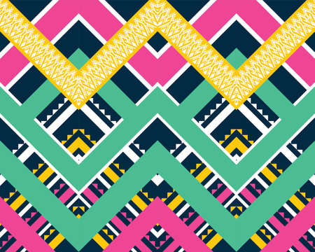 black and white ethnic pattern vector background. seamless pattern traditional, Design for...