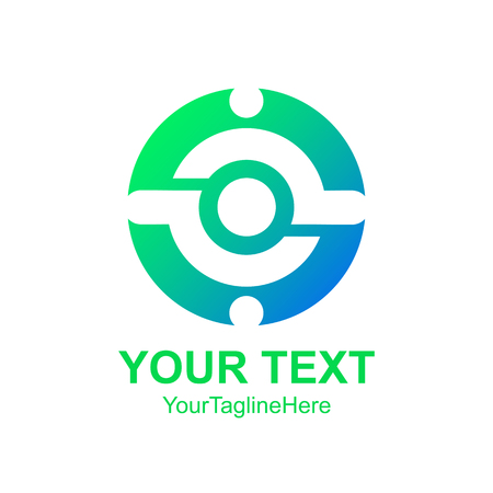 Creative abstract circle man vector logo design template element. Colorful concept iconのイラスト素材