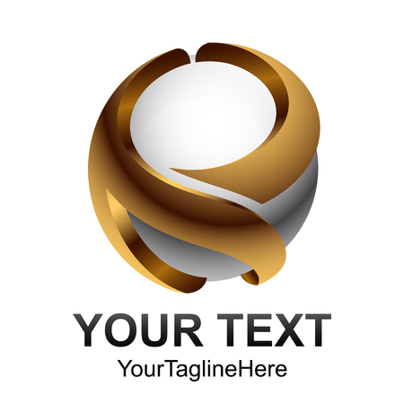 Abstract vector sphere icon technology orbit web rings, round ring circle line and infinity loop symbol, illustration logo design template element.のイラスト素材