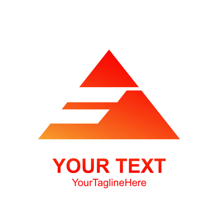 Initial letter F logo template colorfull triangle design for business and company identityのイラスト素材