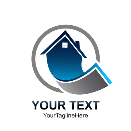 circle Real estate logo template. House logo design vectorのイラスト素材