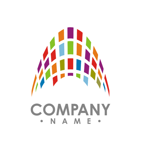 Abstract Square technology logo design template elements. abstract Modern tech logo. Business corporate logo design vector.のイラスト素材