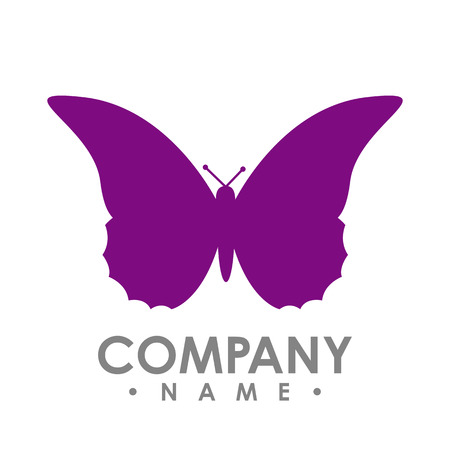 Vector simple abstract butterfly. Butterfly icon vector isolated on white background.のイラスト素材