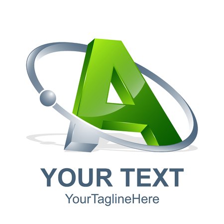 3d abstract Letter A logo design template elements. abstract letter A. Business corporate letter A logo design vector.のイラスト素材