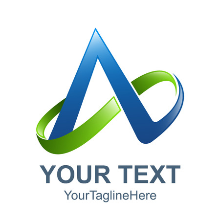 3d abstract Letter A logo design template elements.のイラスト素材